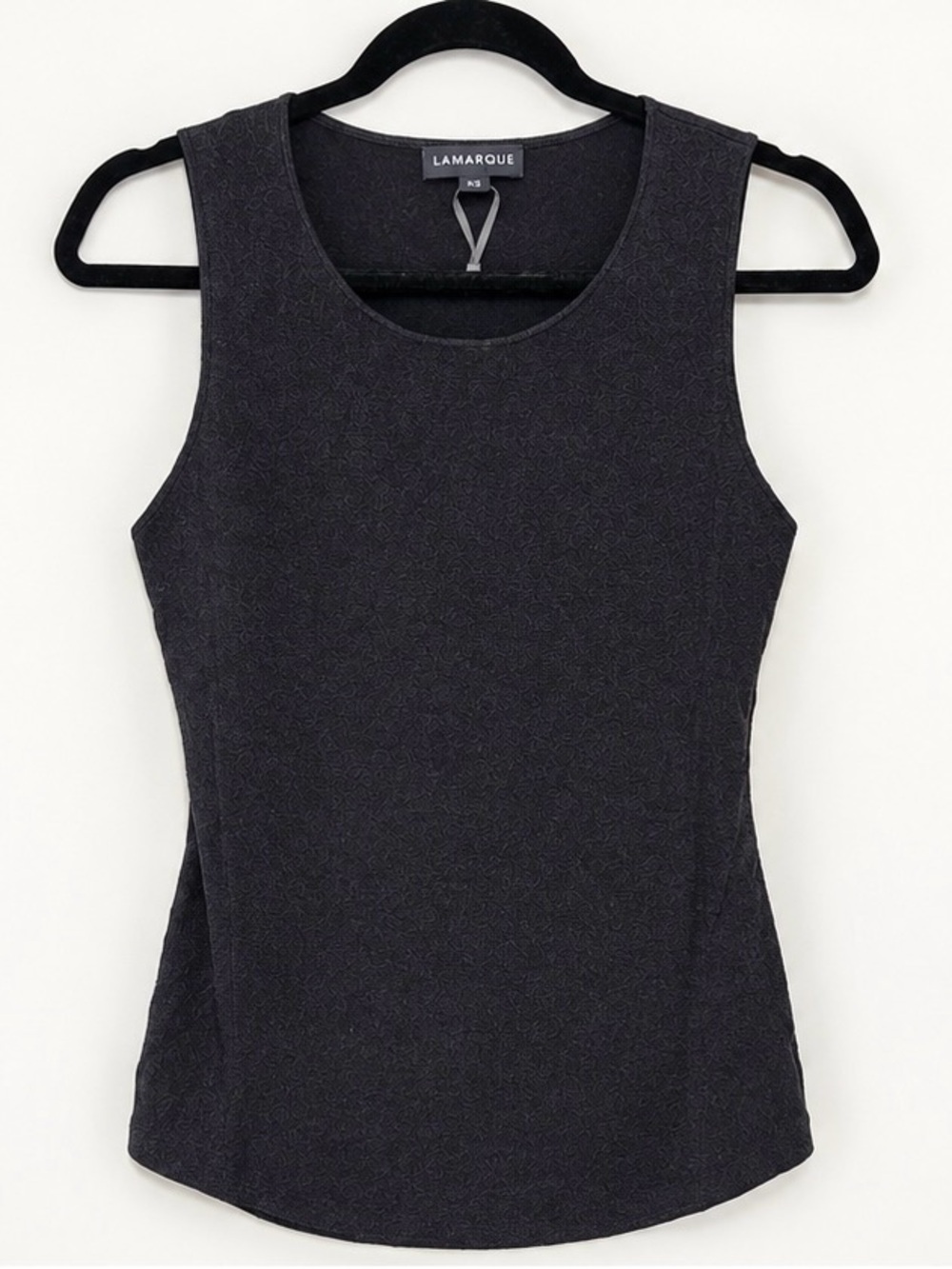 Lamarque Black Sleeveless Scoop Neck Tank